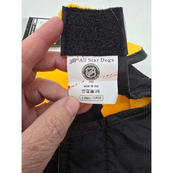 Boston Bruins NHL Dog Jacket X-Small Black & Yellow - Picture 5 of 5